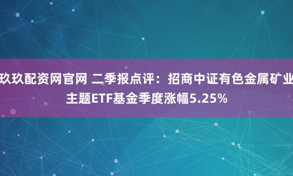 玖玖配资网官网 二季报点评：招商中证有色金属矿业主题ETF基金季度涨幅5.25%