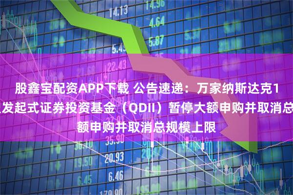 股鑫宝配资APP下载 公告速递：万家纳斯达克100指数型发起式证券投资基金（QDII）暂停大额申购并取消总规模上限
